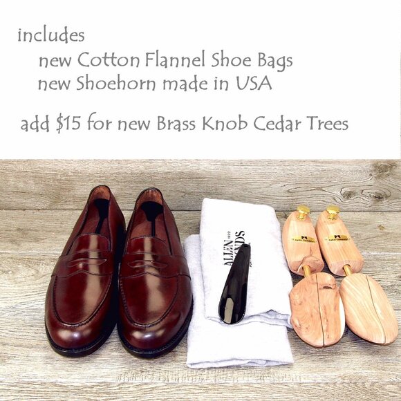 * NIB * $425 Allen Edmonds RANDOLPH 14 D Burgundy Burnished main image 10
